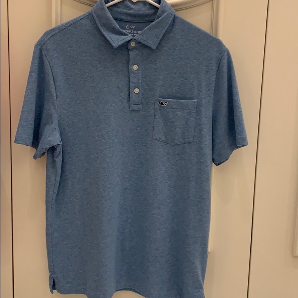 Men’s Vineyard Vines Edgartown Polo in Jake blue